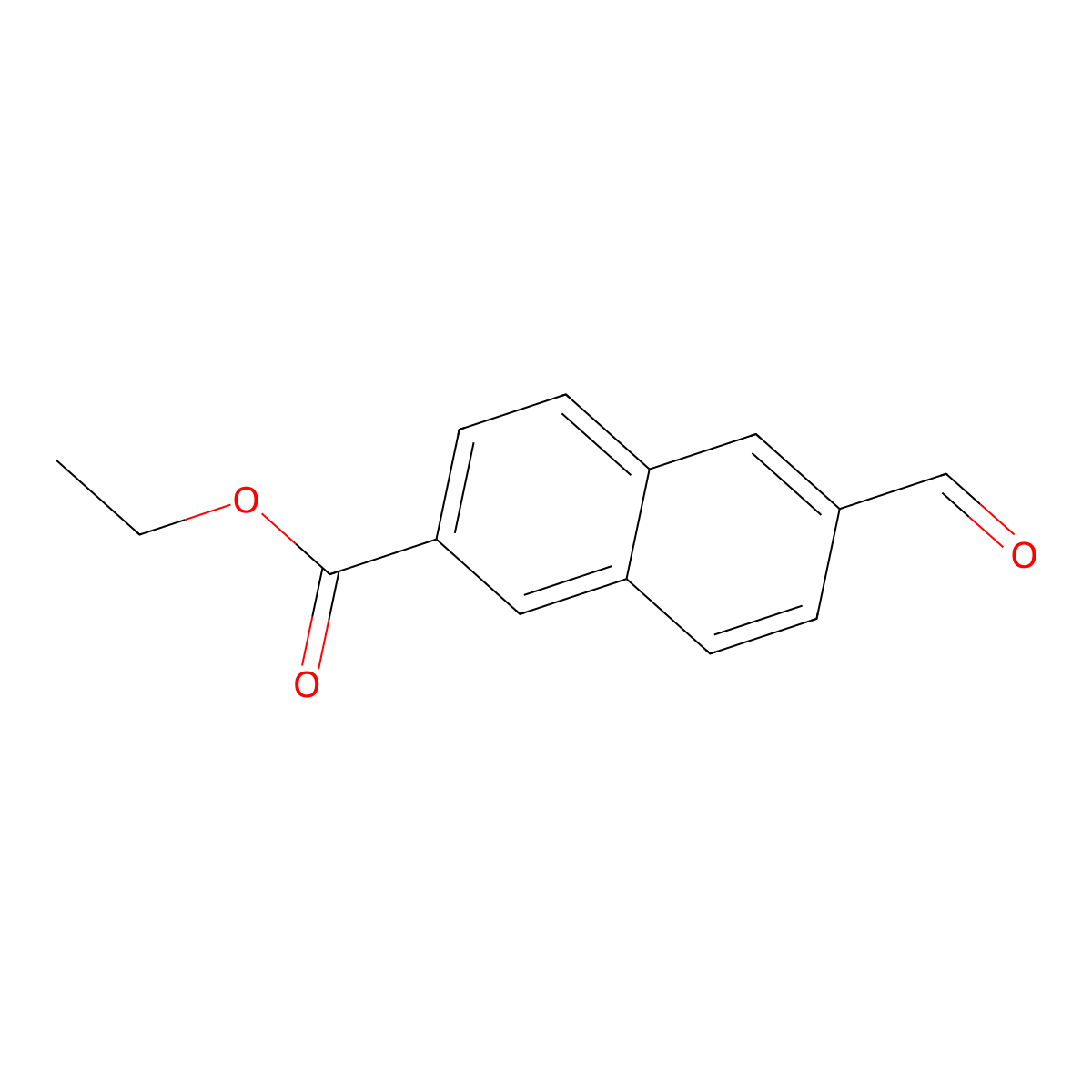 Ethyl 6-formyl-2-naphthoate molecular structure, CAS 10060-36-3