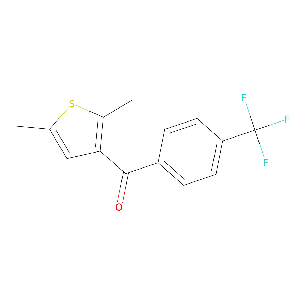 (2,5-Dimethylthiophen-3-yl)(4-(trifluoromethyl)phenyl)methanone molecular structure, CAS 1006037-05-3