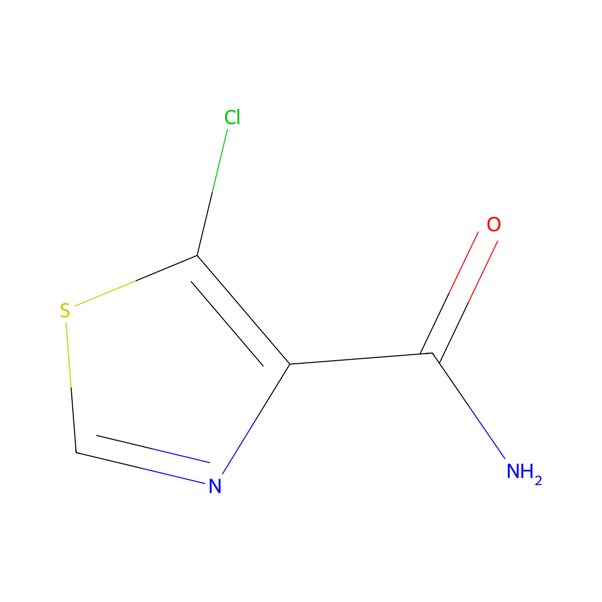 5-Chlorothiazole-4-carboxamide molecular structure, CAS 1006047-44-4