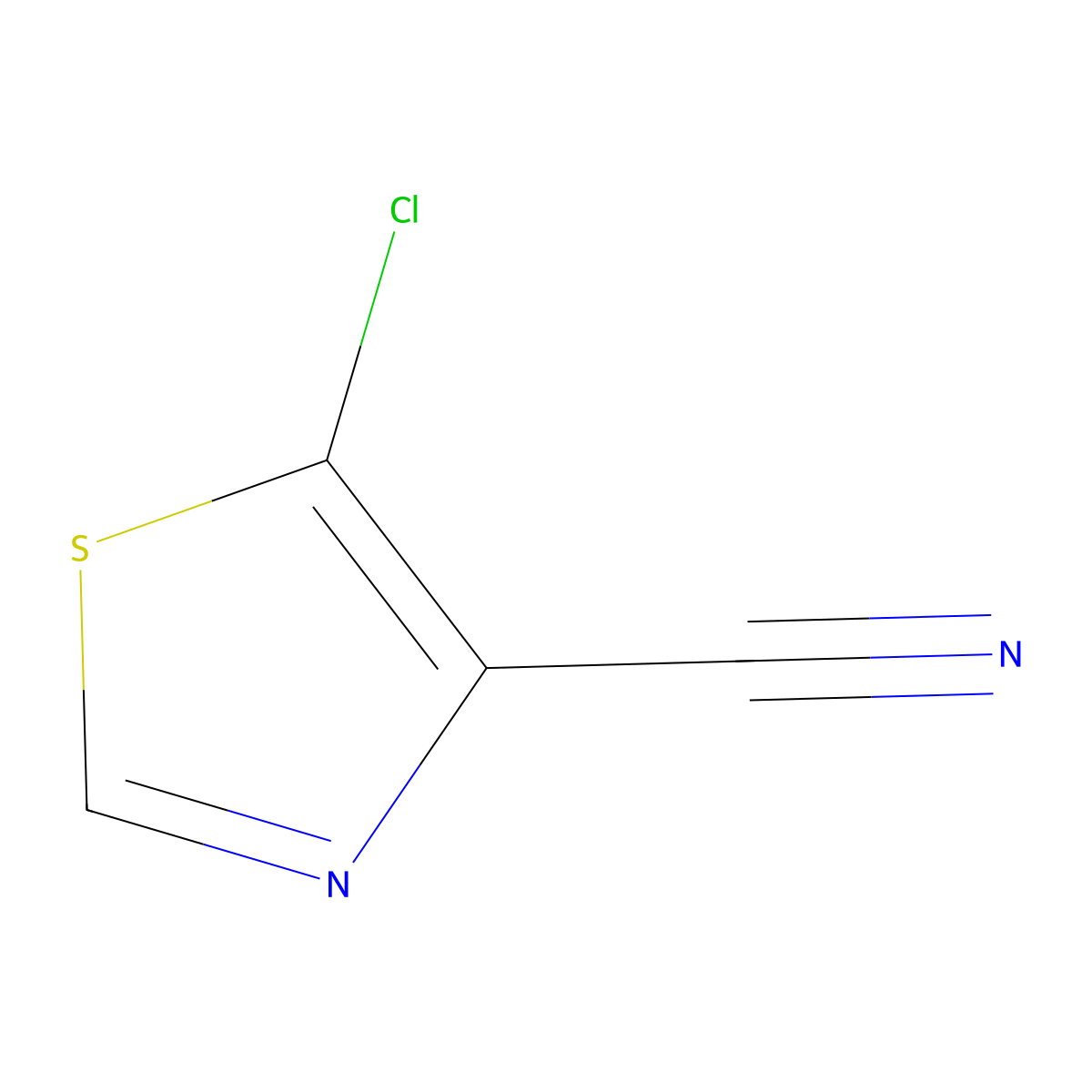 5-Chloro-4-thiazolecarbonitrile molecular structure, CAS 1006047-45-5