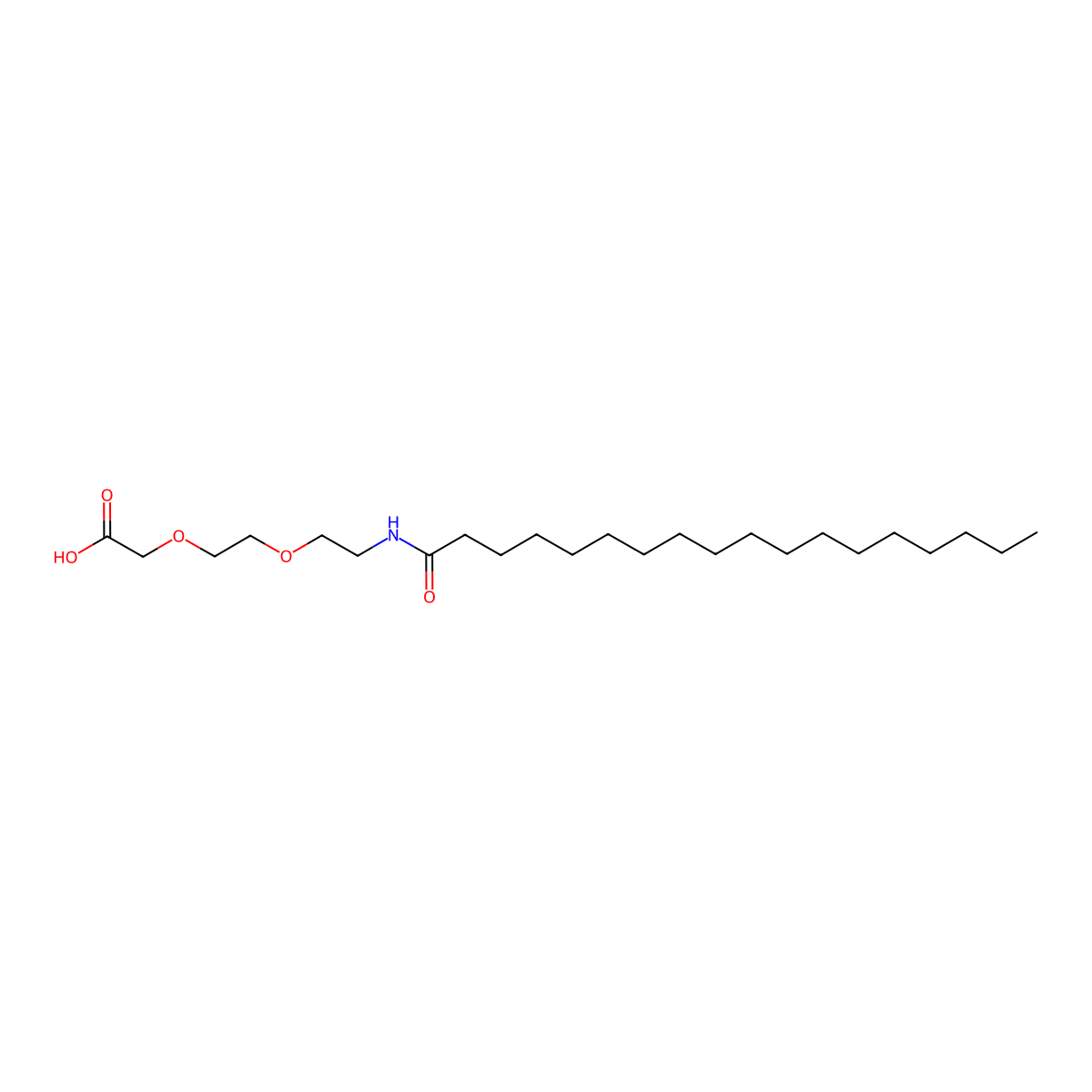 8-(Stearoylamido)-3,6-dioxaoctanoic acid molecular structure, CAS 1006054-22-3