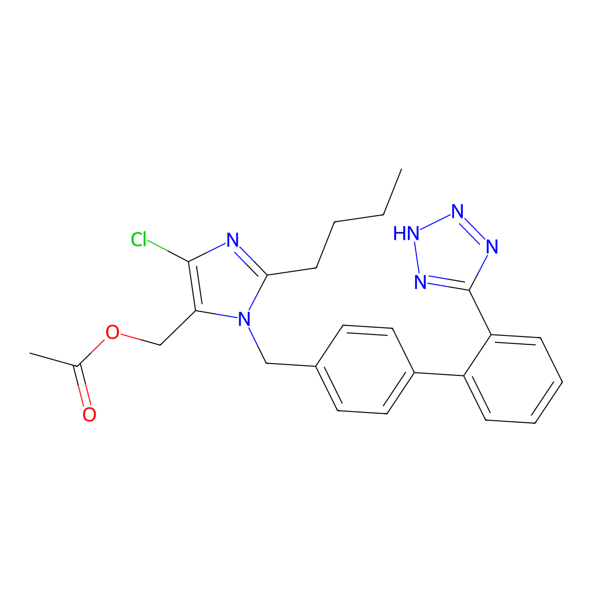 O-Acetyl losartan molecular structure, CAS 1006062-27-6