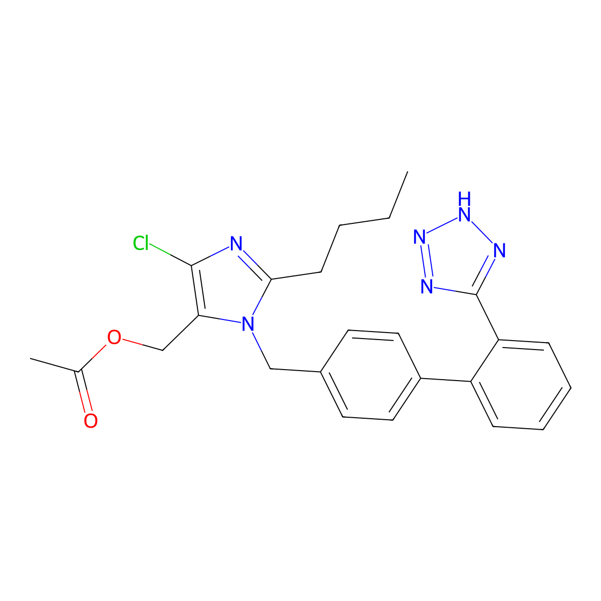 O-Acetyl losartan molecular structure, CAS 1006062-27-6