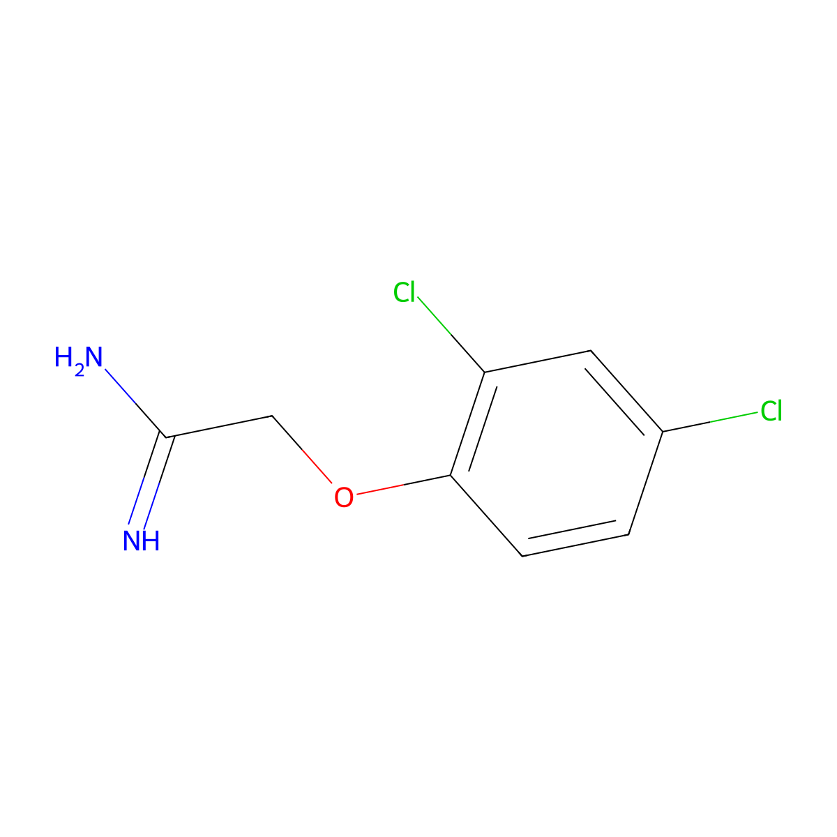 2-(2,4-Dichlorophenoxy)acetamidine molecular structure, CAS 100607-02-1