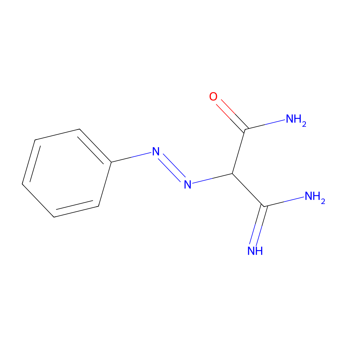 2-Carbamoyl-2-(phenylazo)acetamidine molecular structure, CAS 100607-08-7