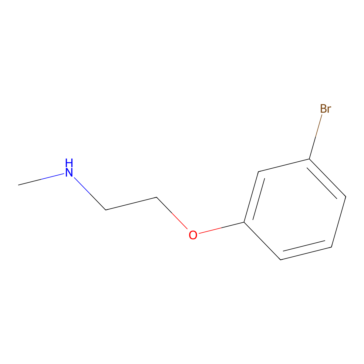 2-(3-Bromophenoxy)-N-methylethanamine molecular structure, CAS 100607-15-6
