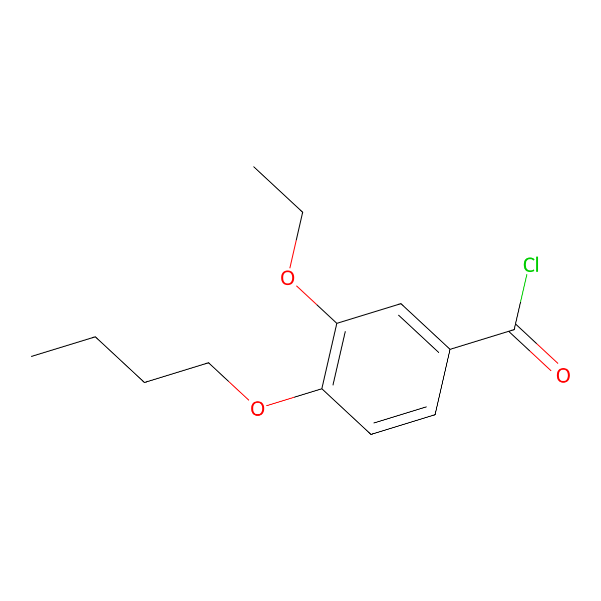 4-Butoxy-3-ethoxybenzoyl chloride molecular structure, CAS 100607-81-6