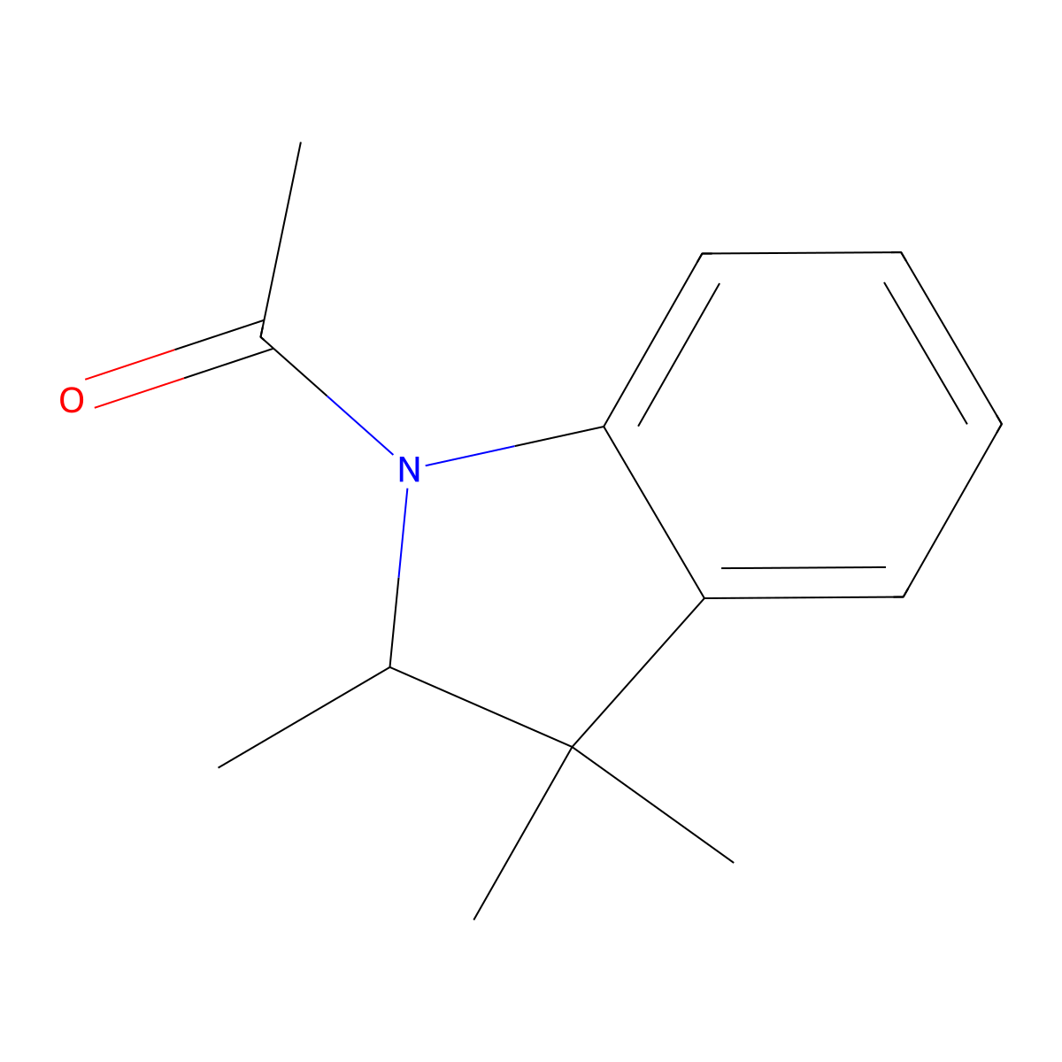 1-(2,3,3-Trimethylindolin-1-yl)ethanone molecular structure, CAS 100608-58-0