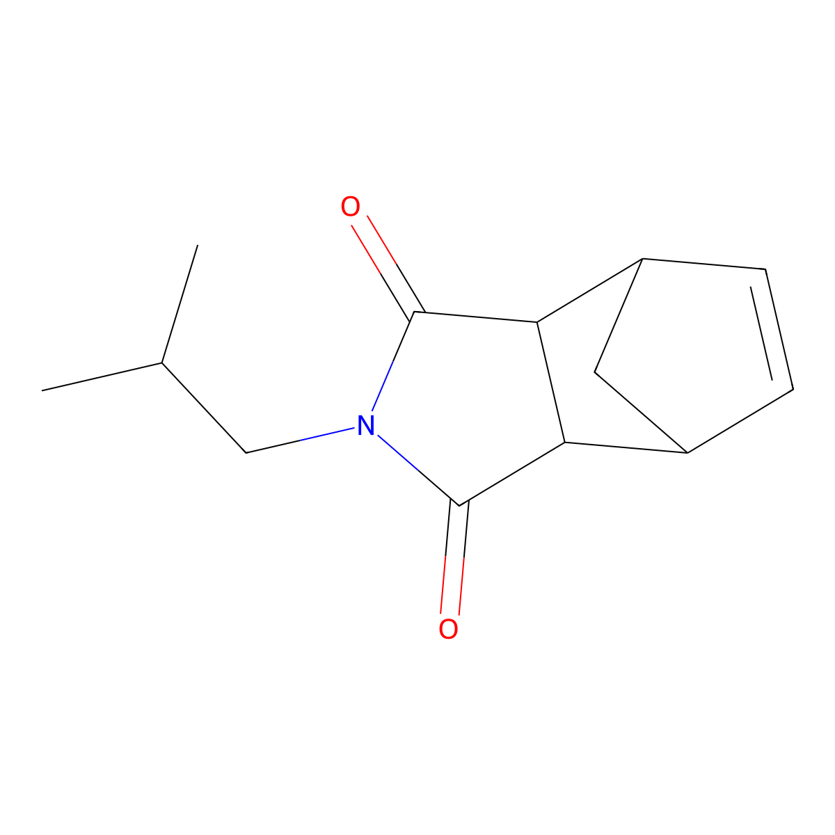 2-Isobutyl-3a,4,7,7a-tetrahydro-1H-4,7-methanoisoindole-1,3(2H)-dione molecular structure, CAS 100609-30-1