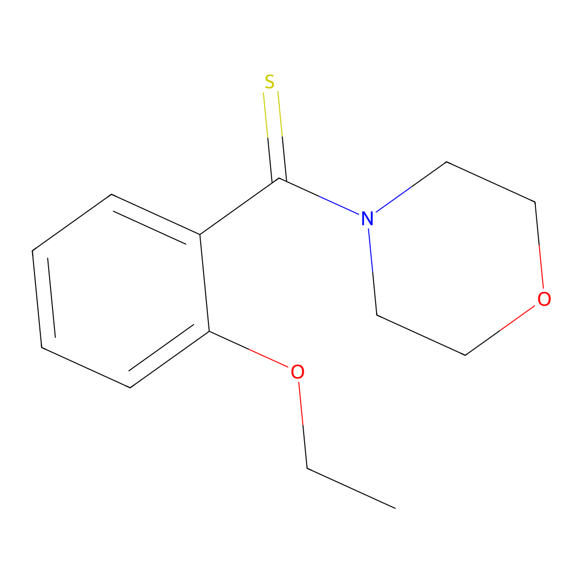 Morpholine, 4-(o-ethoxythiobenzoyl)- molecular structure, CAS 100609-54-9