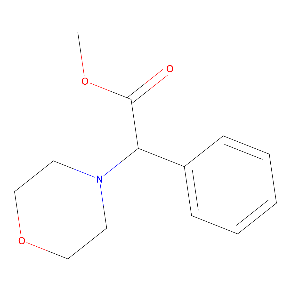 Methyl morpholin-4-yl(phenyl)acetate molecular structure, CAS 100609-91-4