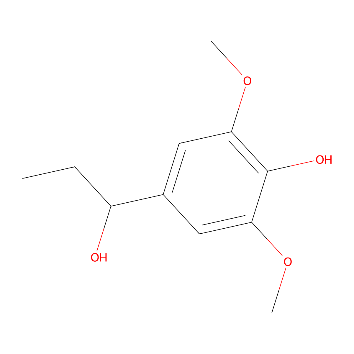 4-(1-Hydroxypropyl)-2,6-dimethoxyphenol molecular structure, CAS 10061-52-6