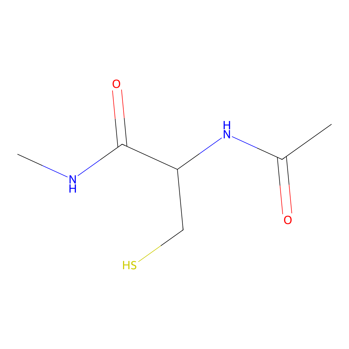 Ac-Cys-NHMe molecular structure, CAS 10061-65-1