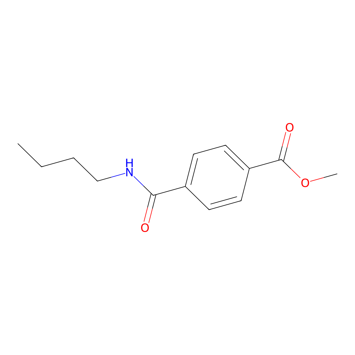 Methyl 4-(butylcarbamoyl)benzoate molecular structure, CAS 100610-03-5