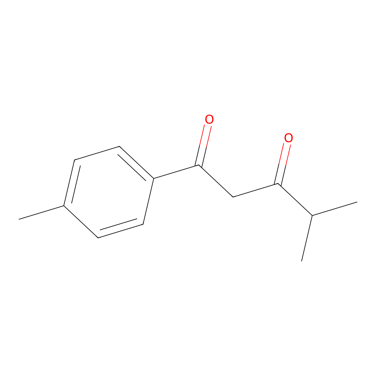 4-Methyl-1-(4-methylphenyl)pentane-1,3-dione molecular structure, CAS 100612-22-4