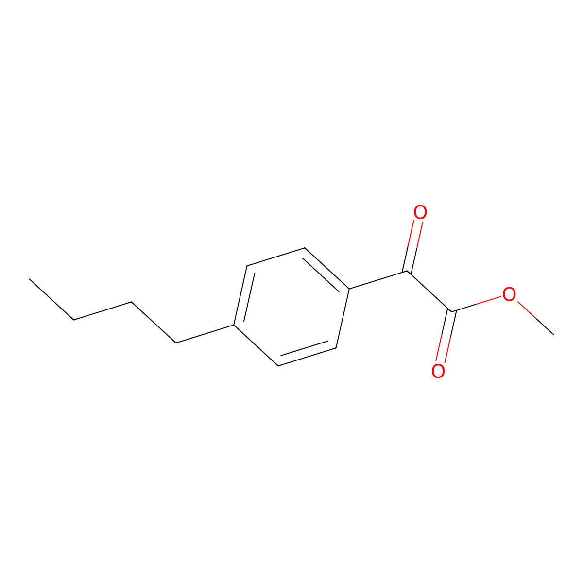Methyl 4-n-butylbenzoylformate molecular structure, CAS 100612-62-2