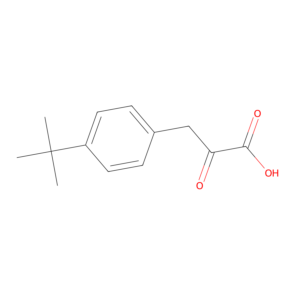 3-(4-Tert-butylphenyl)-2-oxopropanoic acid molecular structure, CAS 100612-75-7