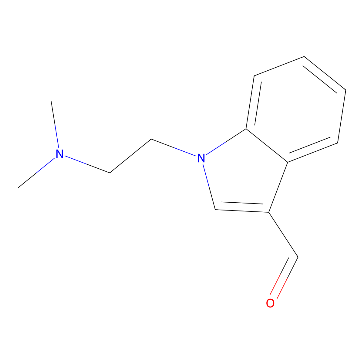 1-(2-Dimethylamino-ethyl)-1H-indole-3-carbaldehyde molecular structure, CAS 100615-20-1