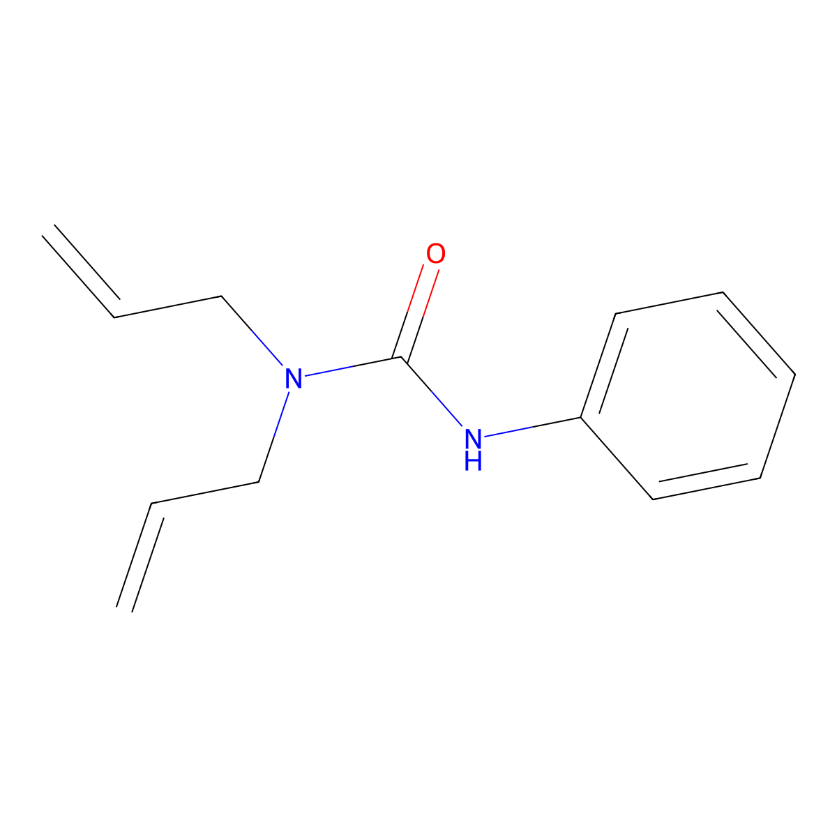 1,1-Diallyl-3-phenylurea molecular structure, CAS 100615-32-5