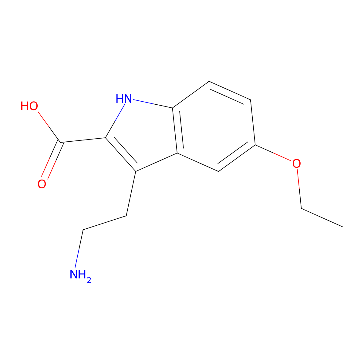 3-(2-Amino-ethyl)-5-ethoxy-1H-indole-2-carboxylic acid molecular structure, CAS 100616-07-7
