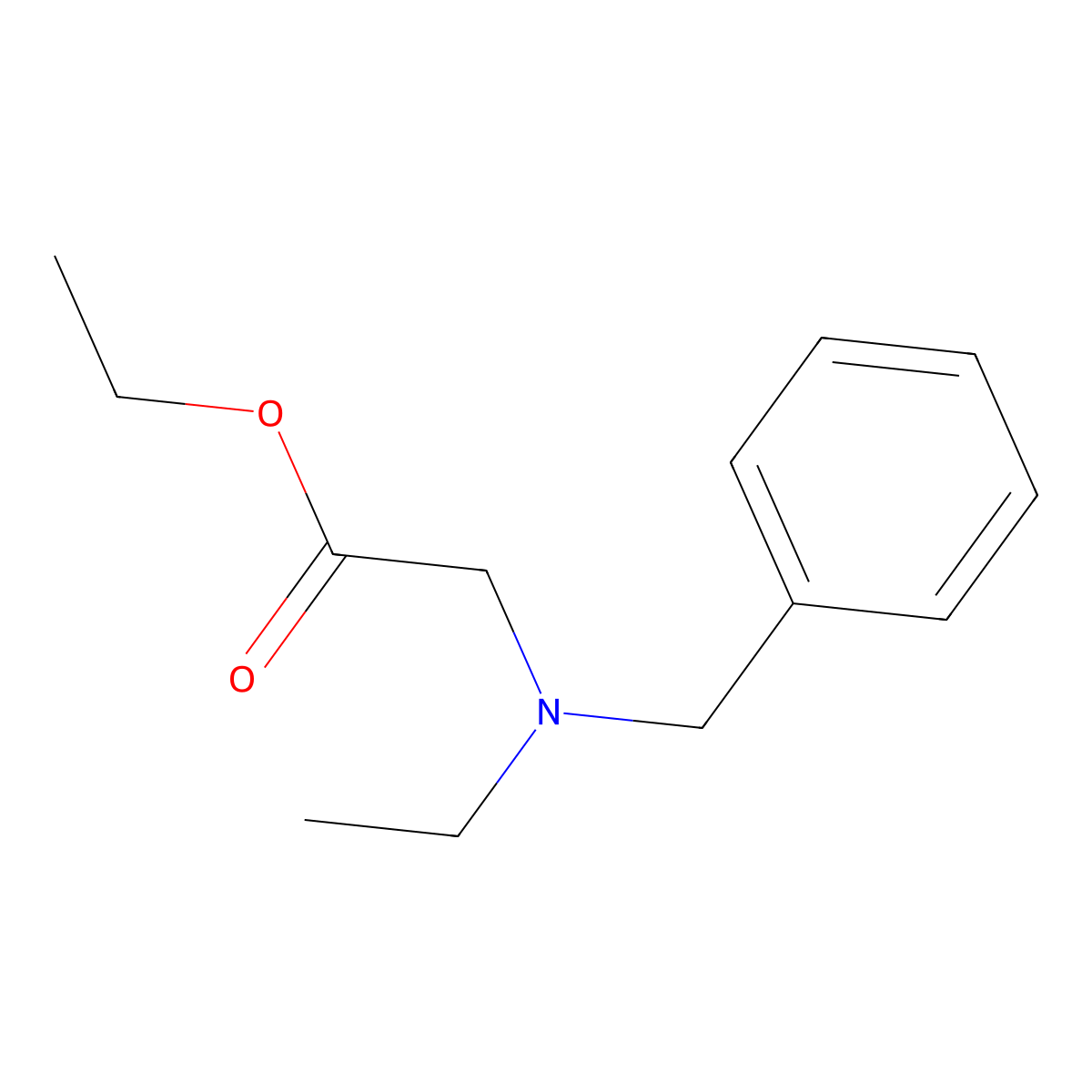 Ethyl 2-[benzyl(ethyl)amino]acetate molecular structure, CAS 100618-39-1