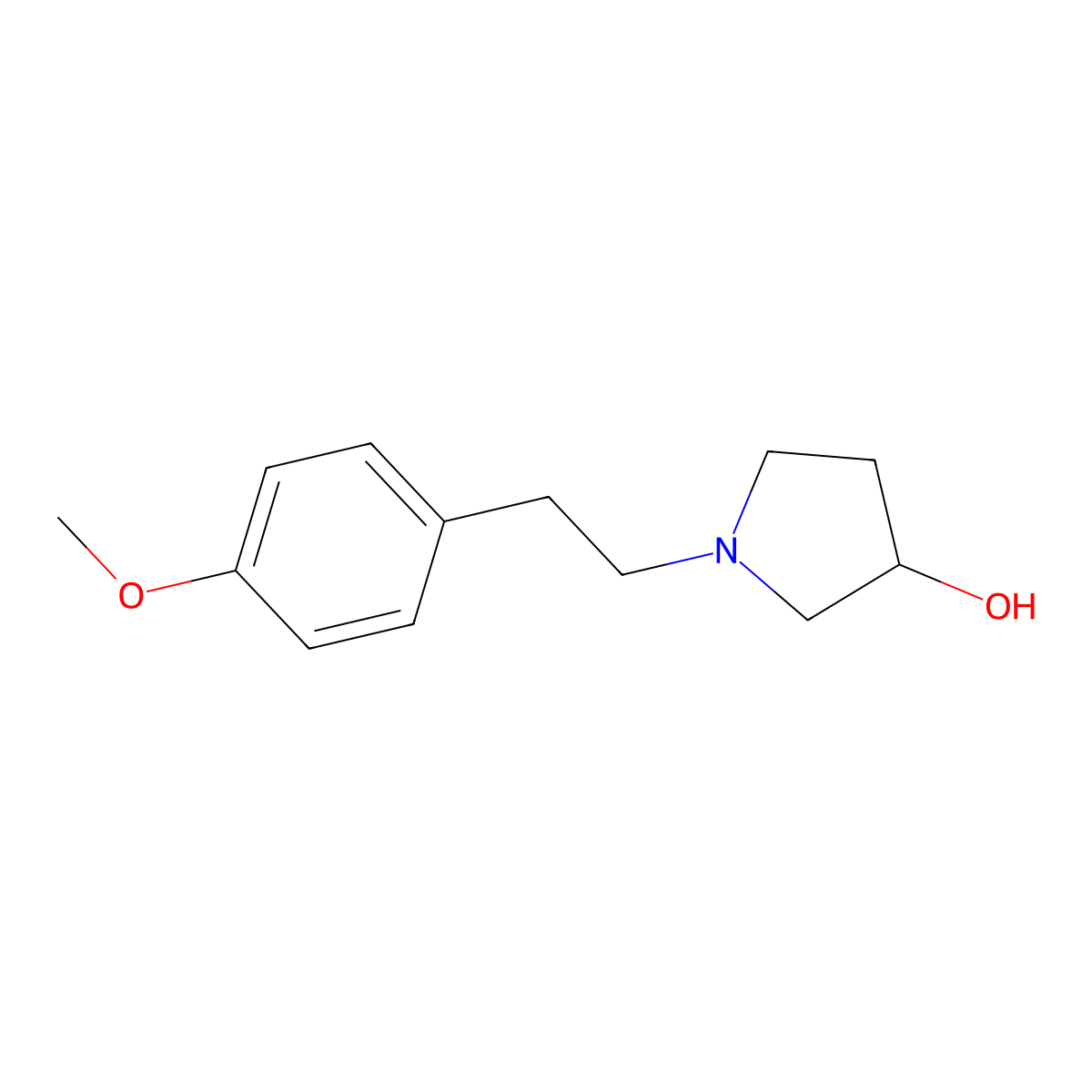 1-[2-(4-Methoxyphenyl)ethyl]pyrrolidin-3-ol molecular structure, CAS 100618-80-2