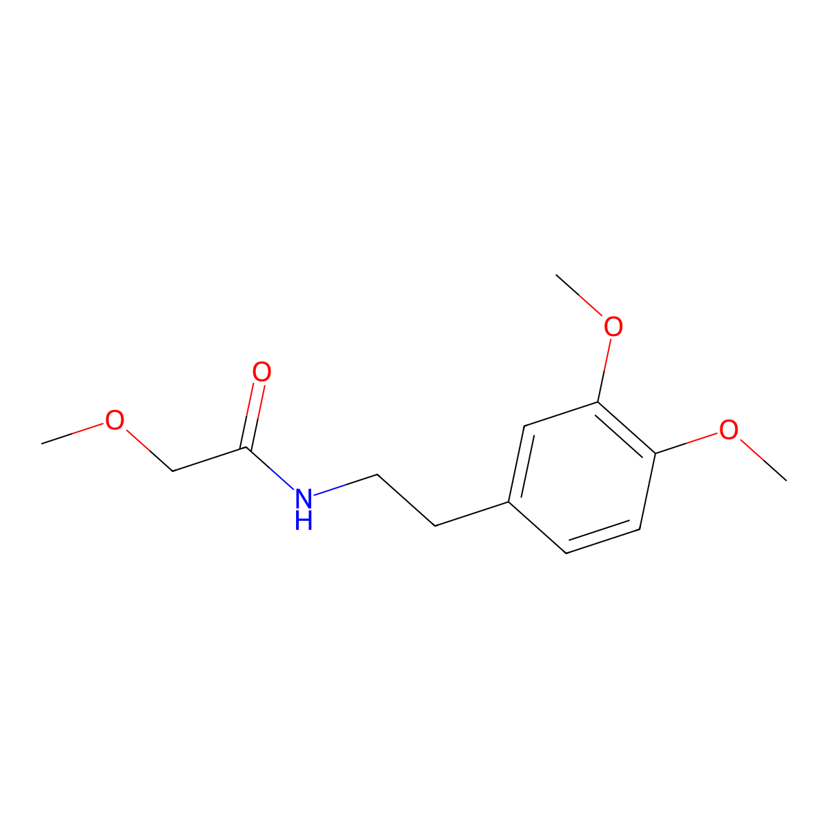 N-[2-(3,4-dimethoxyphenyl)ethyl]-2-methoxyacetamide molecular structure, CAS 100619-46-3