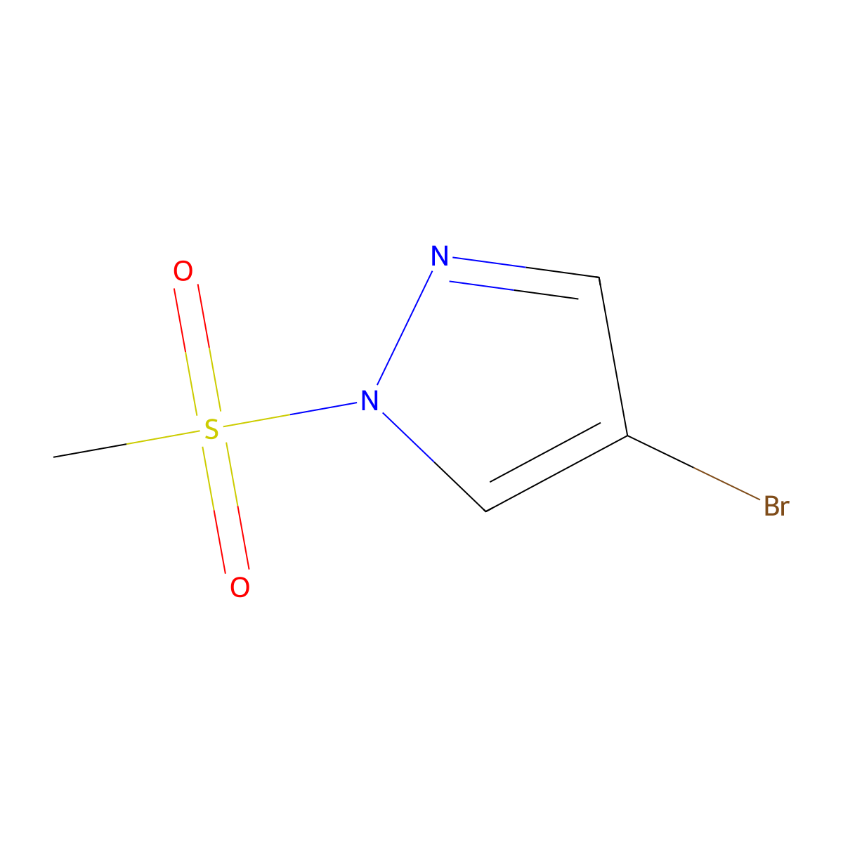 4-Bromo-1-(methylsulfonyl)-1H-pyrazole molecular structure, CAS 1006202-77-2