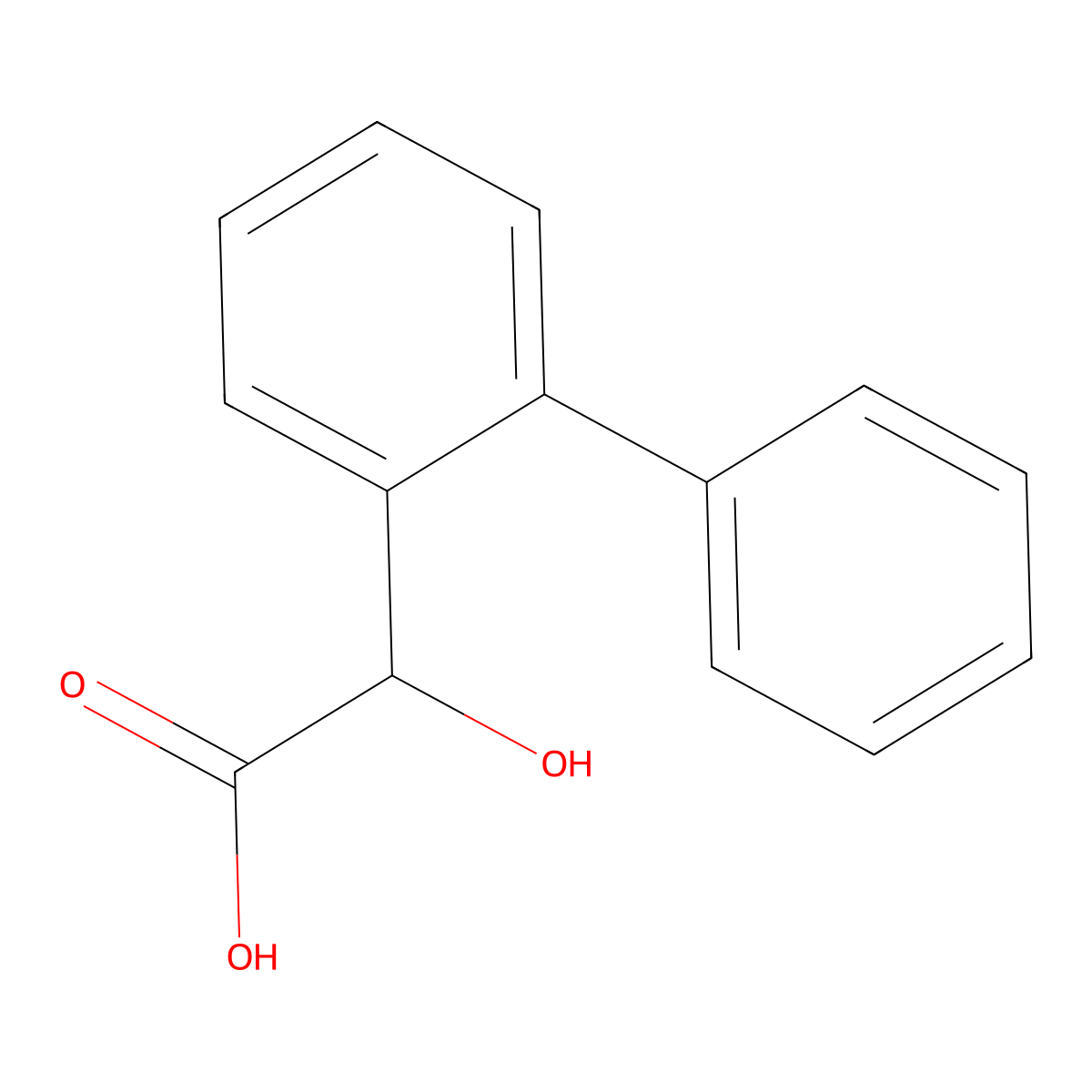 2-Hydroxy-2-(2-phenylphenyl)acetic acid molecular structure, CAS 100621-94-1