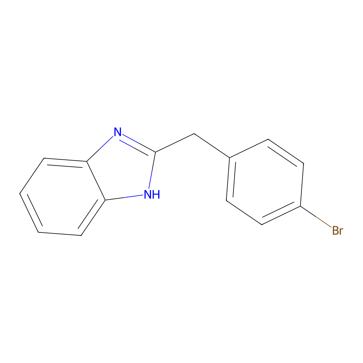 1H-Benzimidazole, 2-[(4-bromophenyl)methyl]- molecular structure, CAS 100622-41-1
