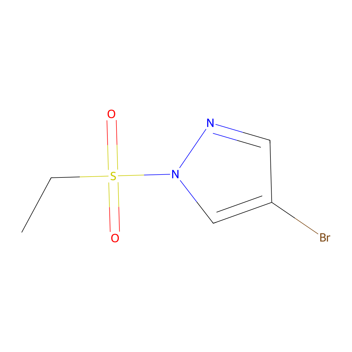 4-Bromo-1-ethanesulfonyl-1H-pyrazole molecular structure, CAS 1006247-22-8