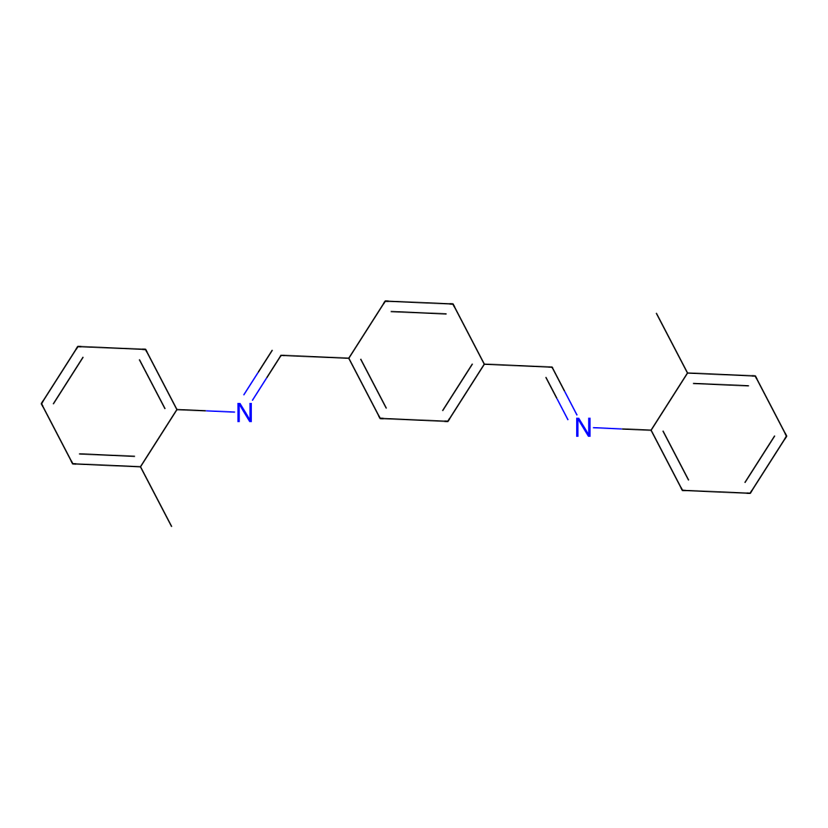 N-(2-methylphenyl)-1-[4-[(2-methylphenyl)iminomethyl]phenyl]methanimine molecular structure, CAS 100626-95-7