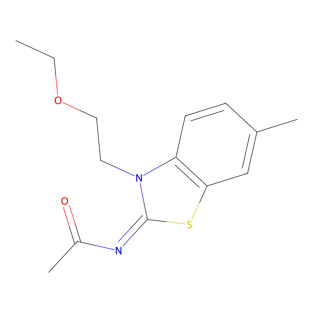 (Z)-N-(3-(2-ethoxyethyl)-6-methylbenzo[d]thiazol-2(3H)-ylidene)acetamide molecular structure, CAS 1006266-93-8