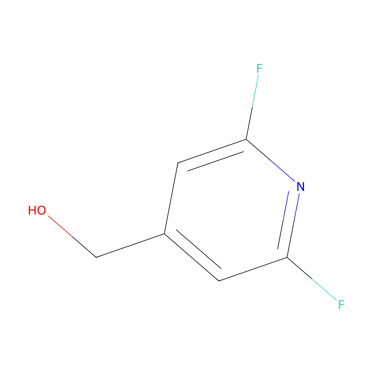 (2,6-Difluoropyridin-4-yl)methanol molecular structure, CAS 1006299-98-4
