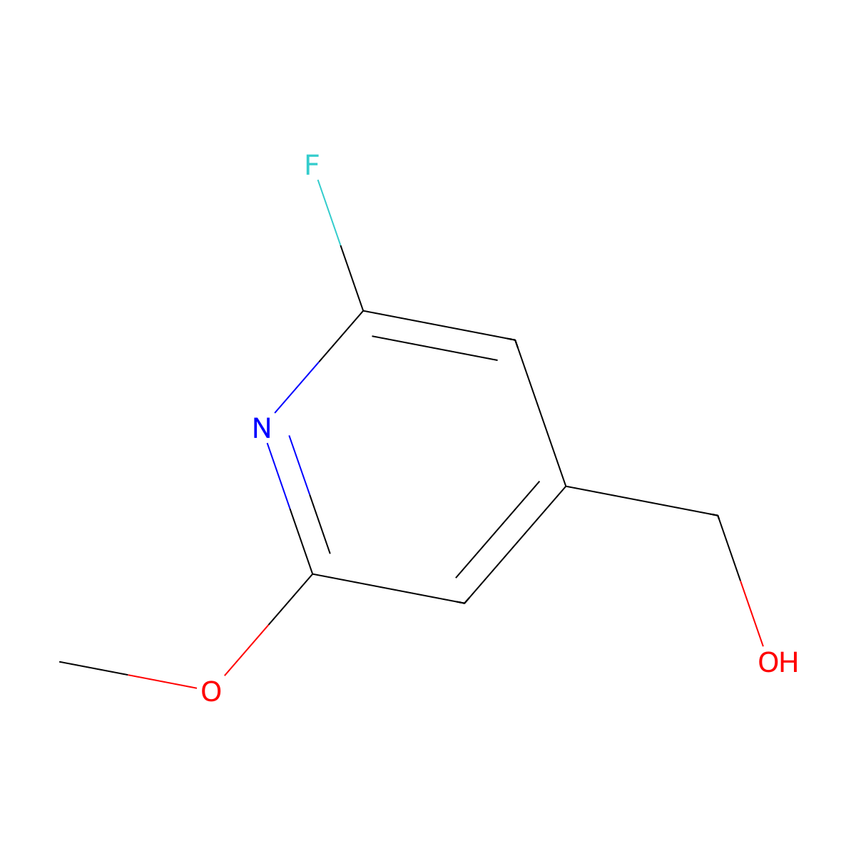 (2-Fluoro-6-methoxypyridin-4-yl)methanol molecular structure, CAS 1006300-45-3