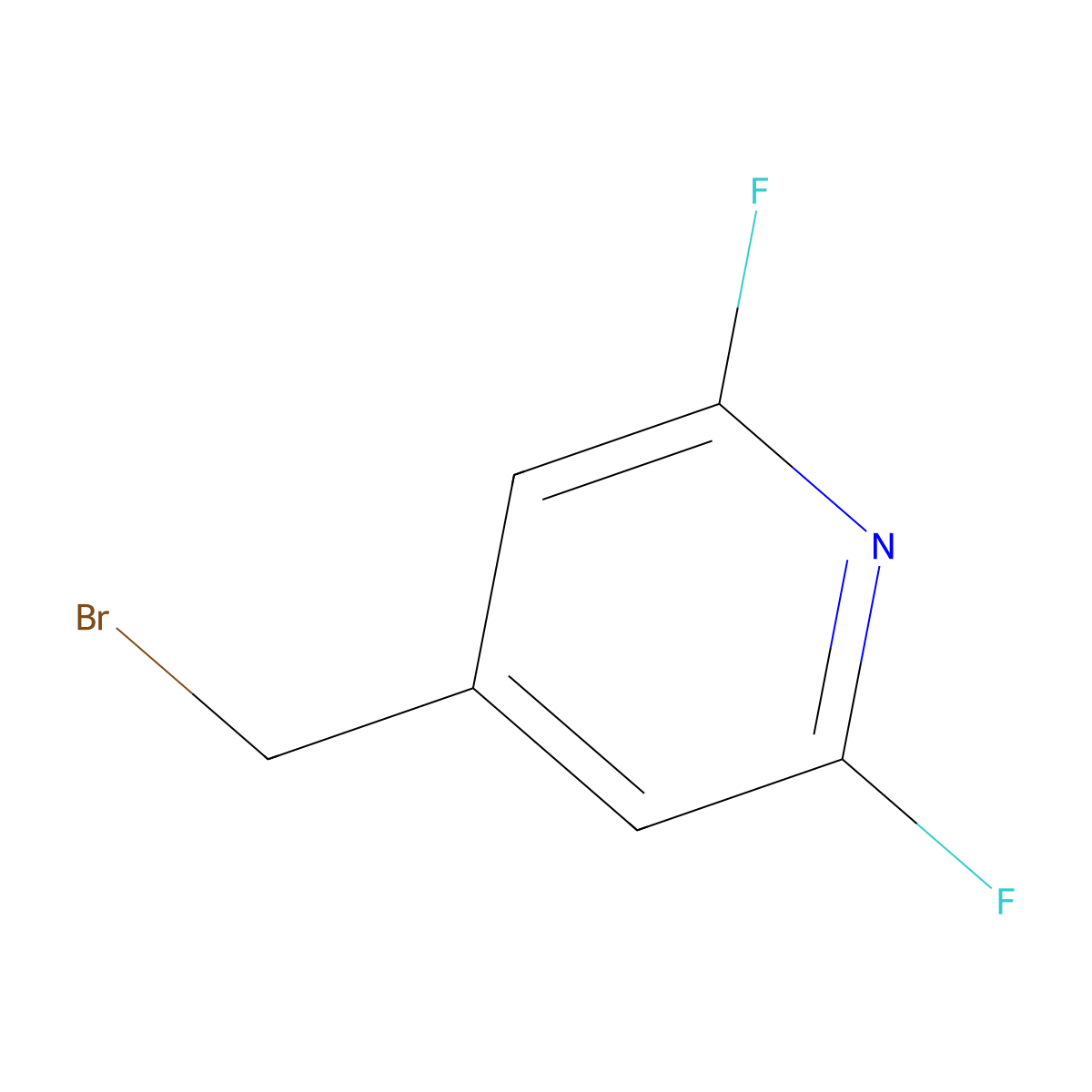 4-(Bromomethyl)-2,6-difluoropyridine molecular structure, CAS 1006302-13-1