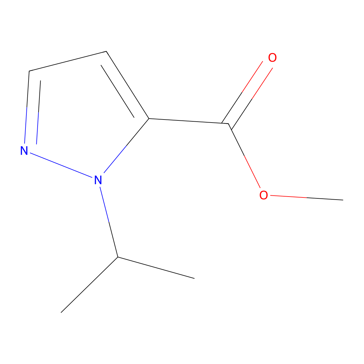 Methyl 1-isopropyl-1H-pyrazole-5-carboxylate molecular structure, CAS 1006319-17-0