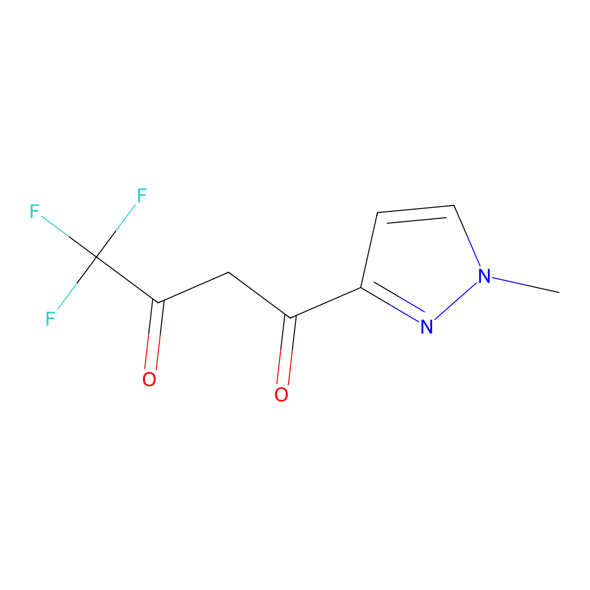 4,4,4-Trifluoro-1-(1-methyl-1H-pyrazol-3-yl)butane-1,3-dione molecular structure, CAS 1006319-27-2