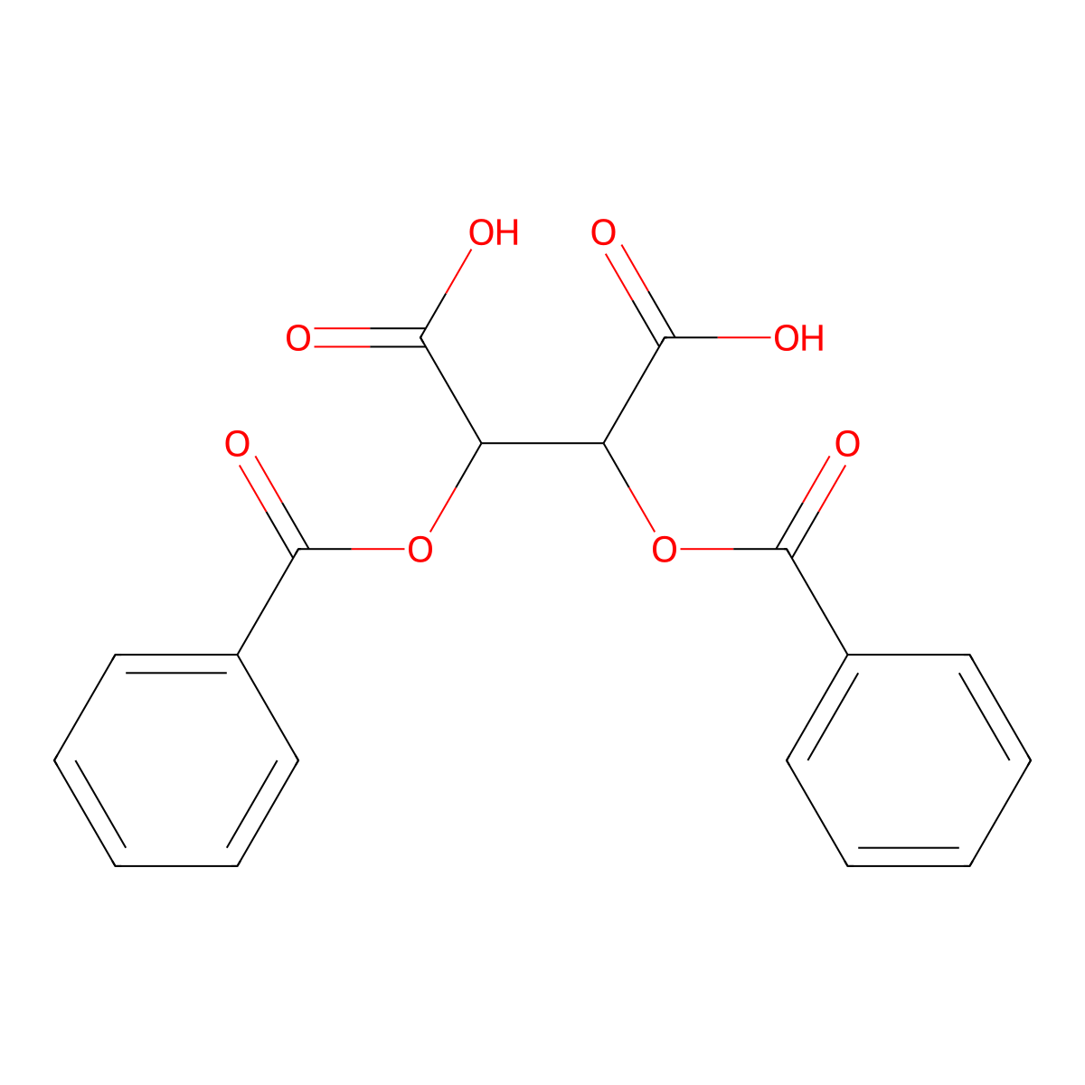 2,3-Bis(benzoyloxy)butanedioic acid molecular structure, CAS 100632-52-8