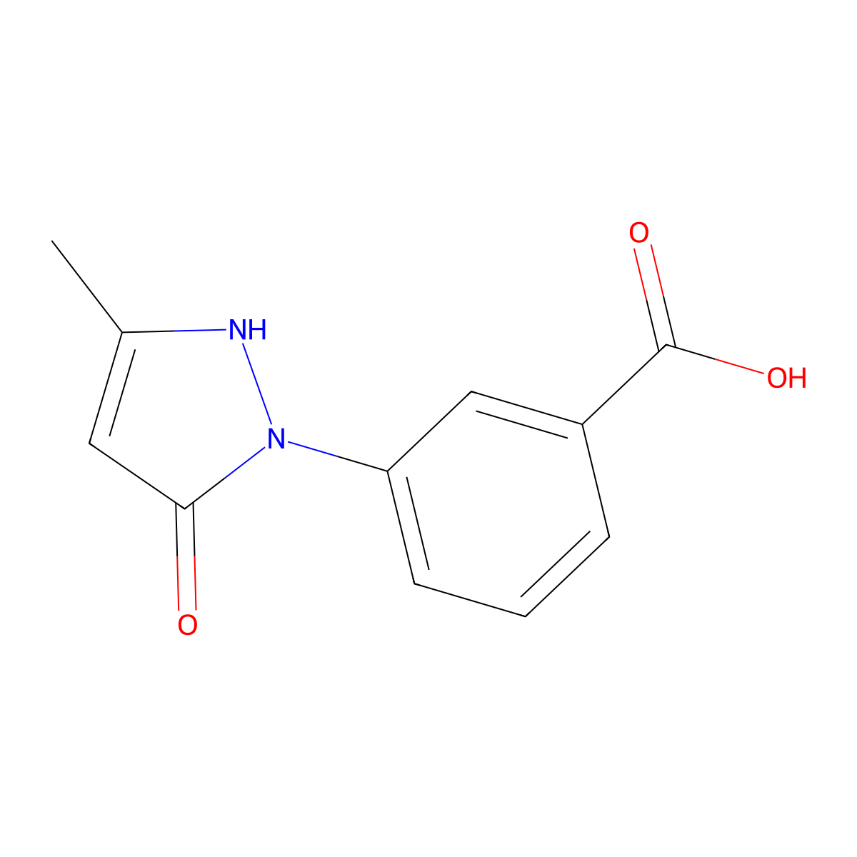 3-(5-hydroxy-3-methyl-1H-pyrazol-1-yl)benzoic acid molecular structure, CAS 1006321-55-6