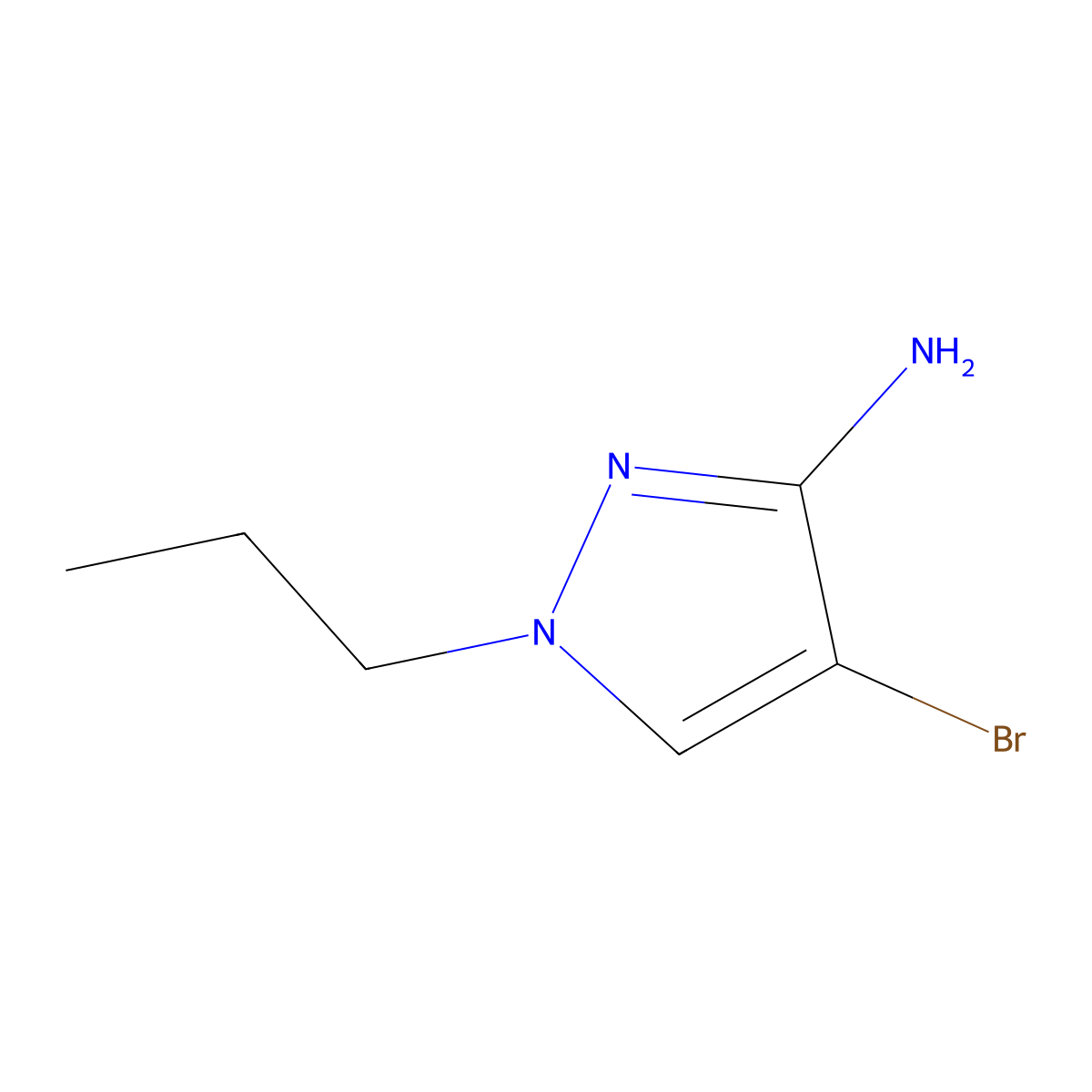 4-bromo-1-propyl-1H-pyrazol-3-amine molecular structure, CAS 1006323-07-4