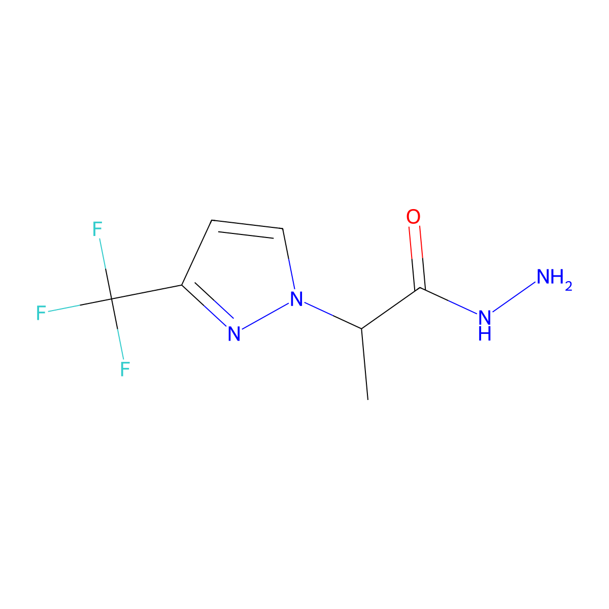 2-(3-(Trifluoromethyl)-1H-pyrazol-1-yl)propanehydrazide molecular structure, CAS 1006327-06-5