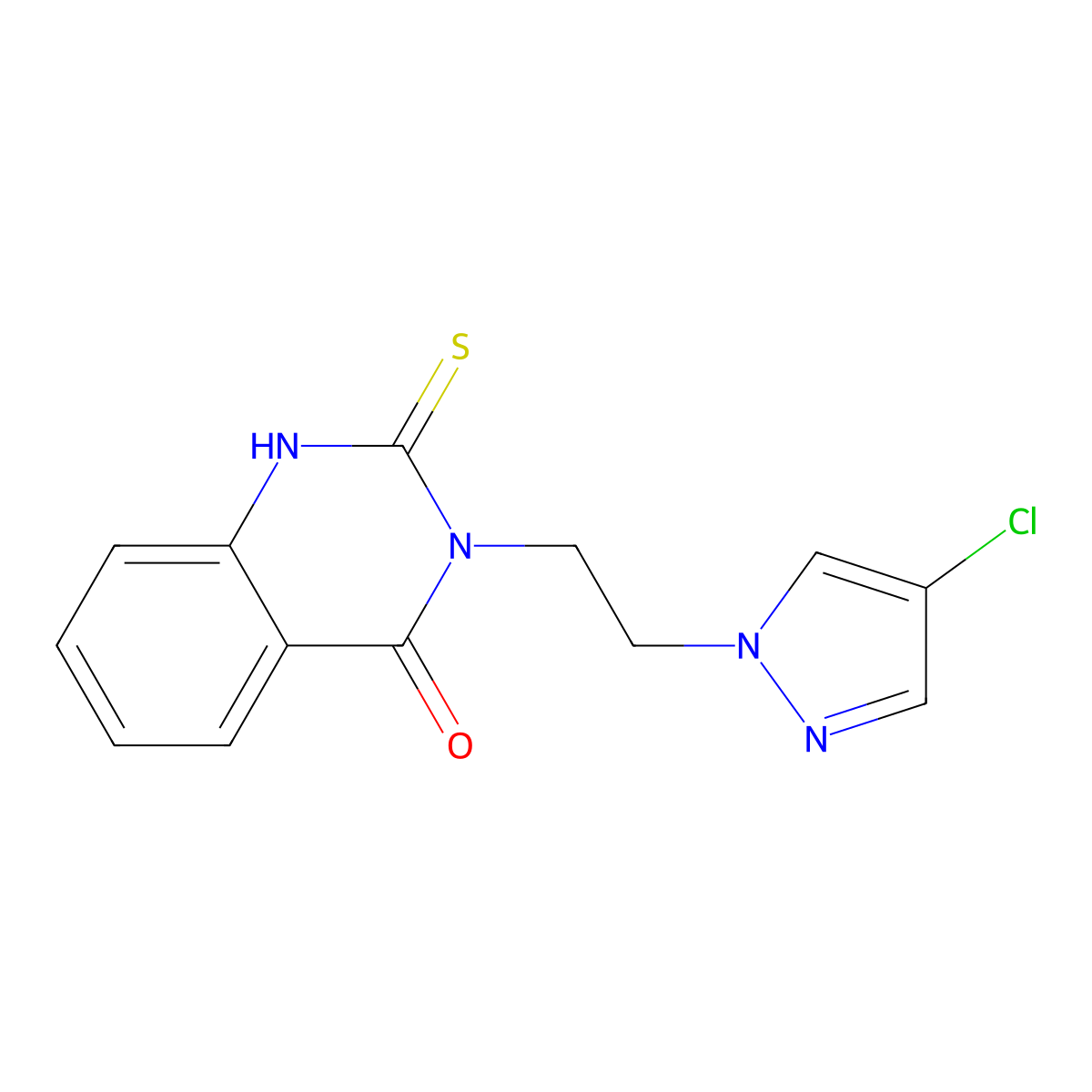 3-(2-(4-Chloro-1H-pyrazol-1-yl)ethyl)-2-mercaptoquinazolin-4(3H)-one molecular structure, CAS 1006327-12-3