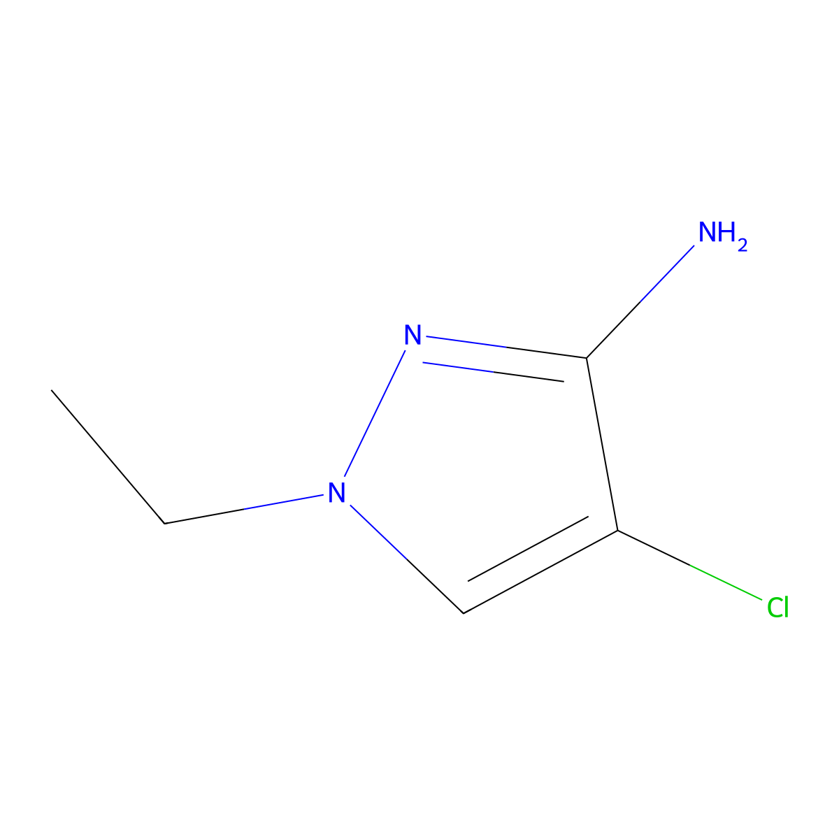 4-chloro-1-ethyl-1H-pyrazol-3-amine molecular structure, CAS 1006333-30-7