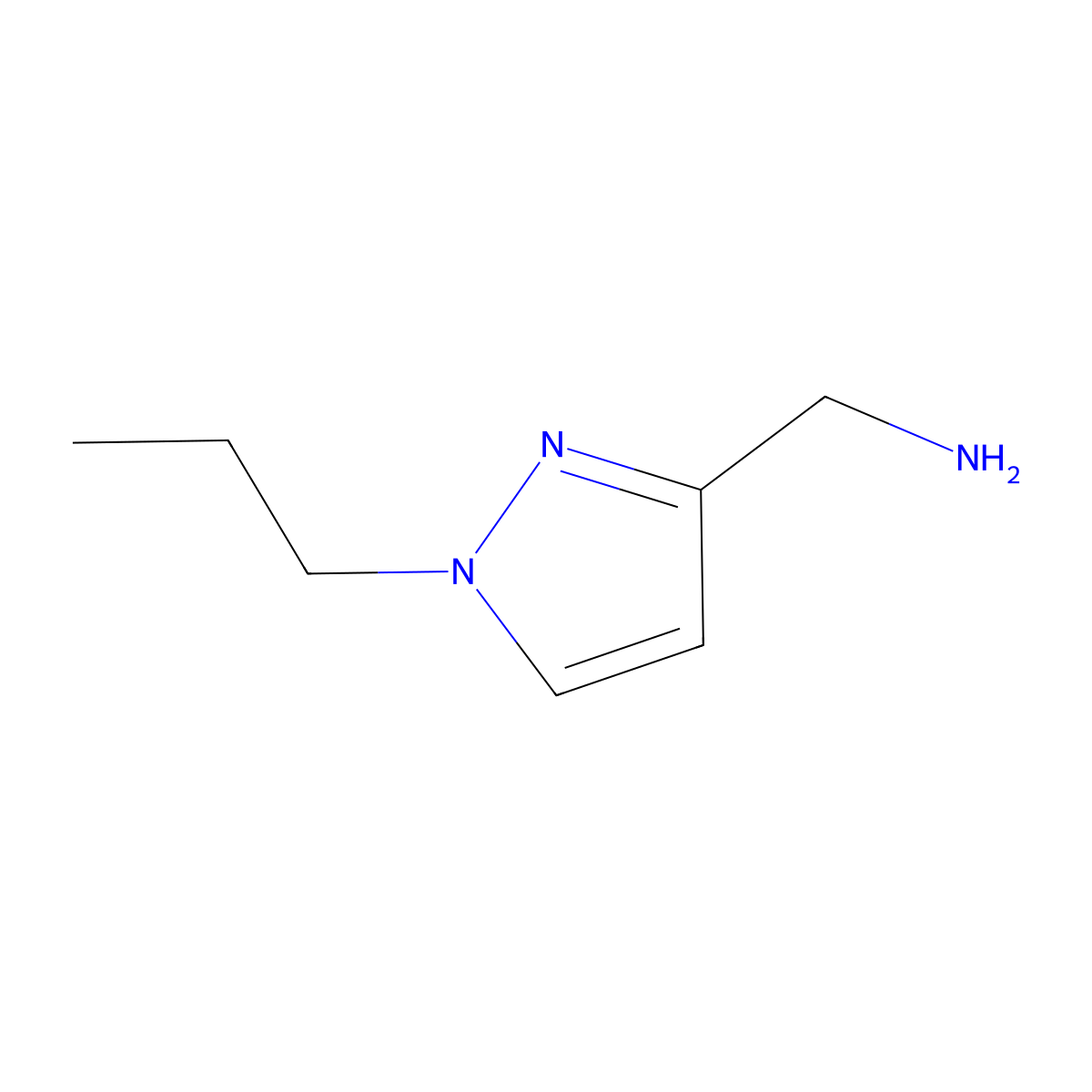 [(1-propyl-1H-pyrazol-3-yl)methyl]amine molecular structure, CAS 1006333-47-6