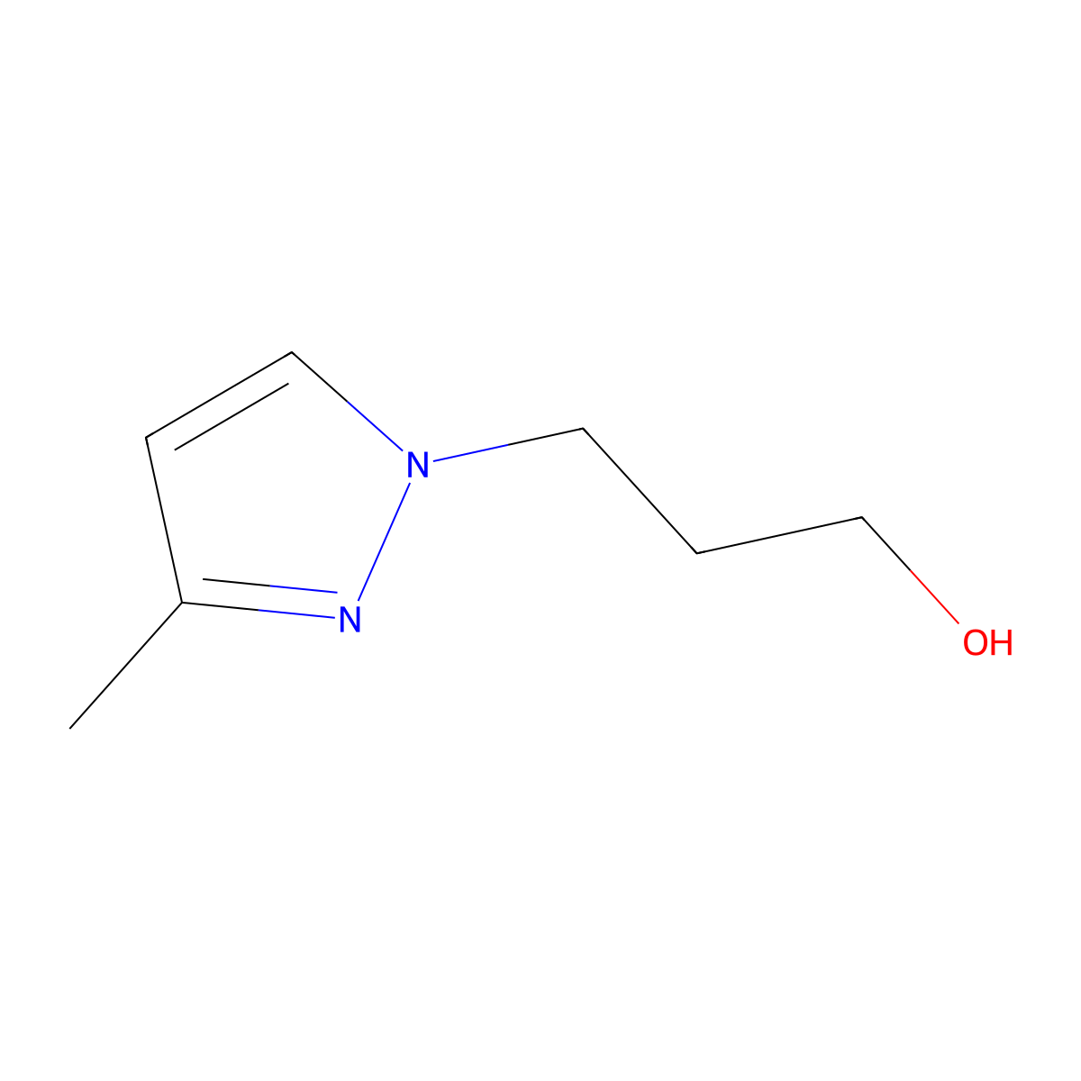 3-(3-methyl-1H-pyrazol-1-yl)propan-1-ol molecular structure, CAS 1006334-09-3