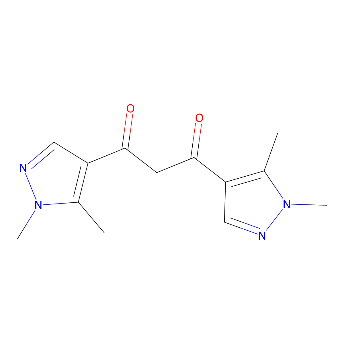 1,3-bis(1,5-dimethyl-1H-pyrazol-4-yl)propane-1,3-dione molecular structure, CAS 1006343-72-1