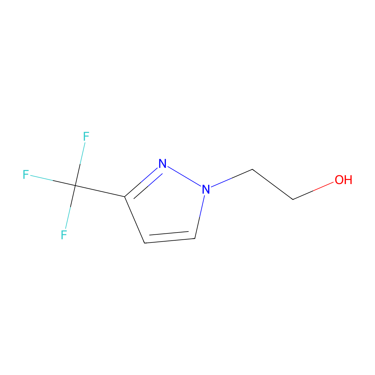 2-[3-(trifluoromethyl)-1H-pyrazol-1-yl]ethanol molecular structure, CAS 1006344-06-4