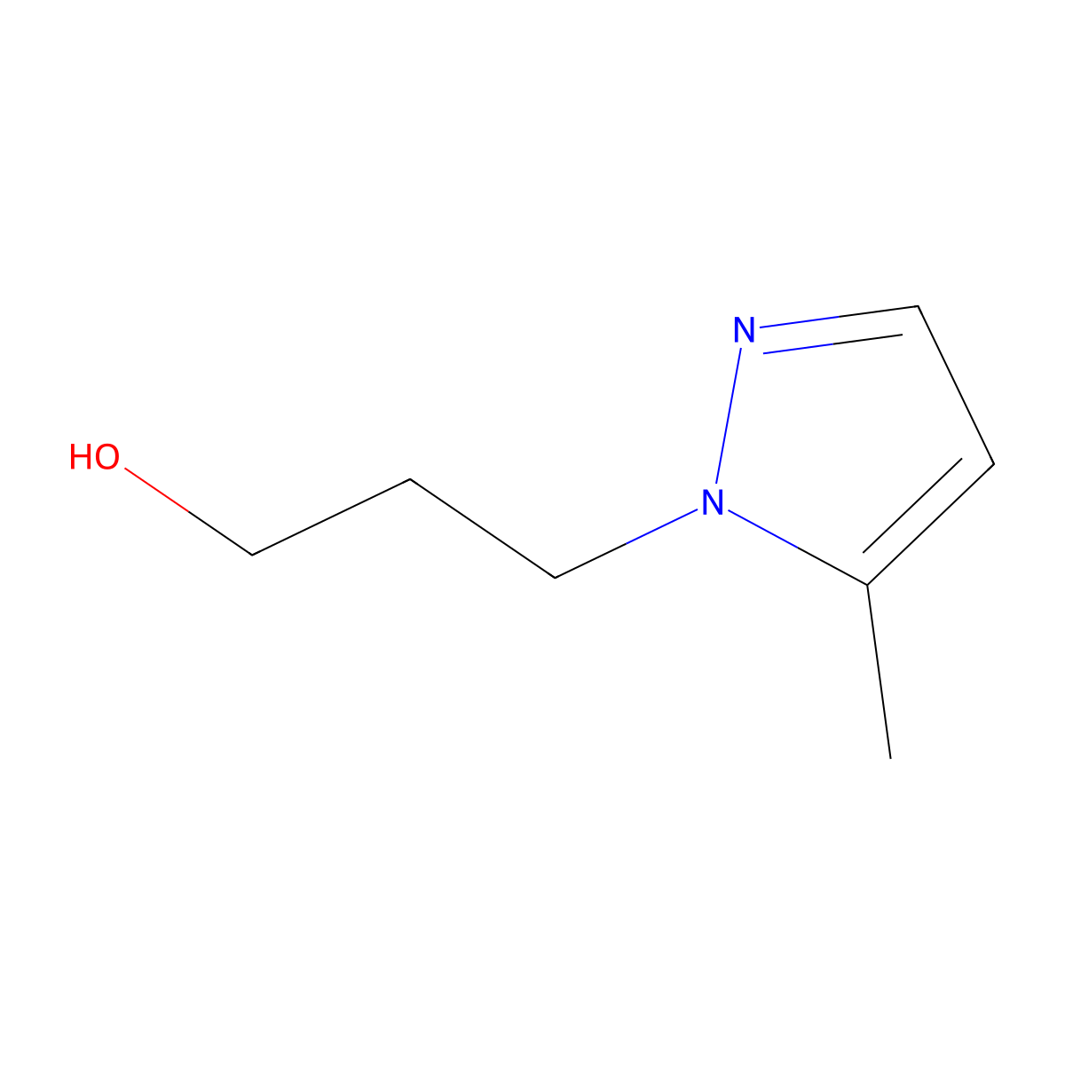 3-(5-methyl-1H-pyrazol-1-yl)propan-1-ol molecular structure, CAS 1006348-60-2