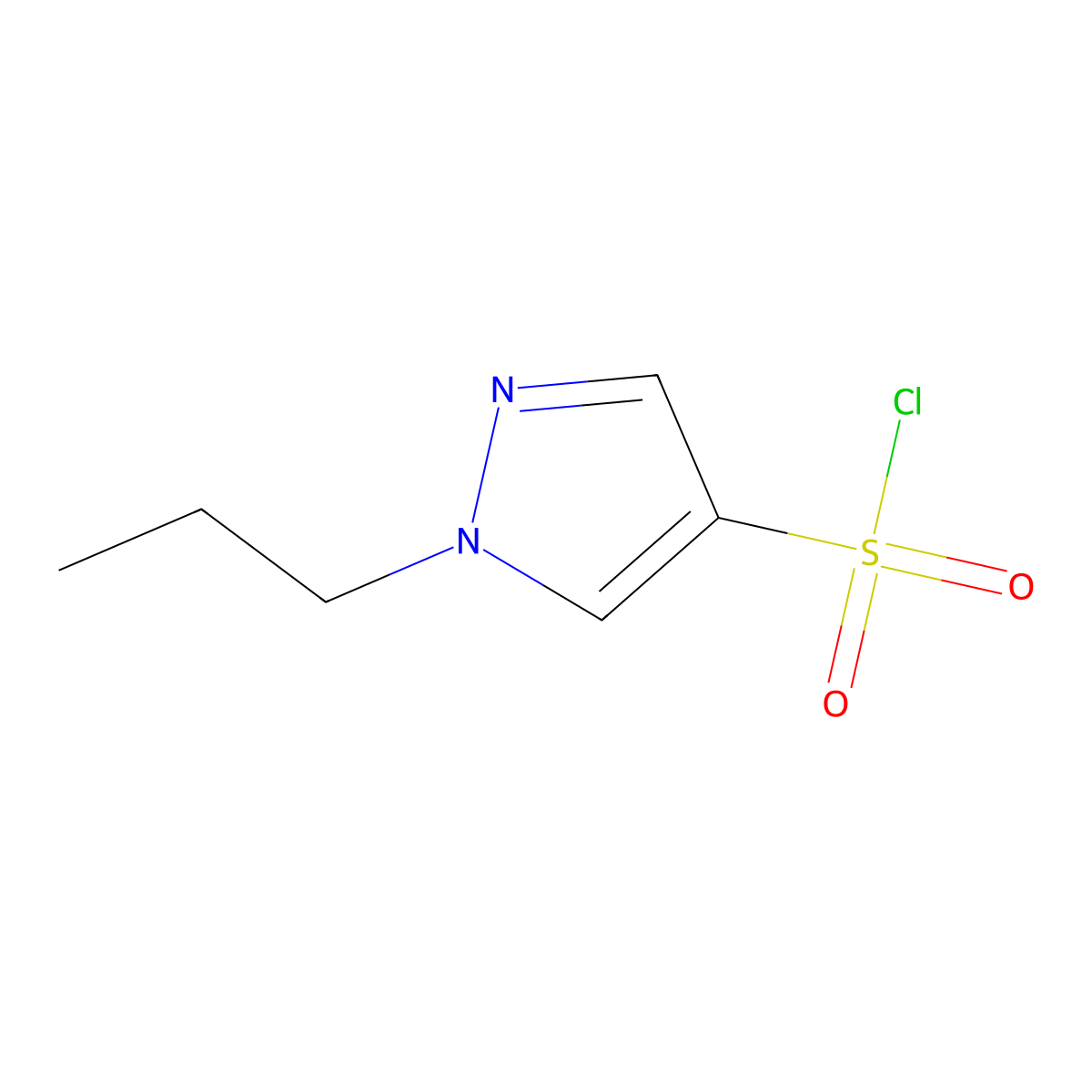 1-Propyl-1H-pyrazole-4-sulfonyl chloride molecular structure, CAS 1006348-63-5